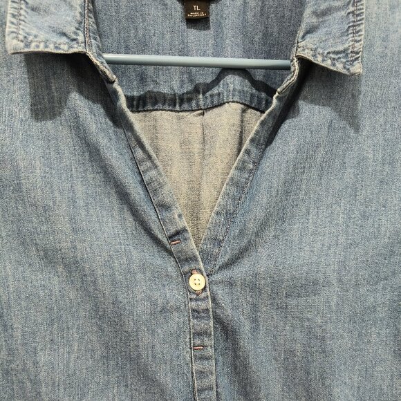 J. Crew Button-Up Chambray Shirt- LT - Picture 9 of 10